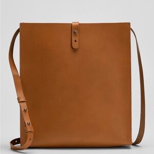 Eileen Fisher Cognac Leather Crossbody Tote